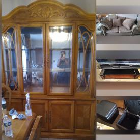 MaxSold Auction: This online auction features furniture such as a bed frame, sofa set wood TV stand, China cabinet. Includes storage tables, dining set, drawer desk, side table and much more!